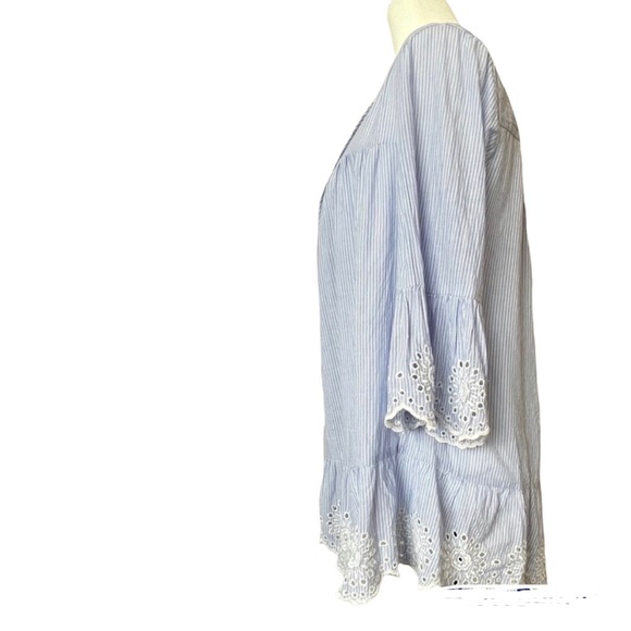 🌸Lord and Taylor cotton stripe blouse , top - Picture 2 of 6